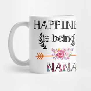 Happiness is being Nana floral gift Mug